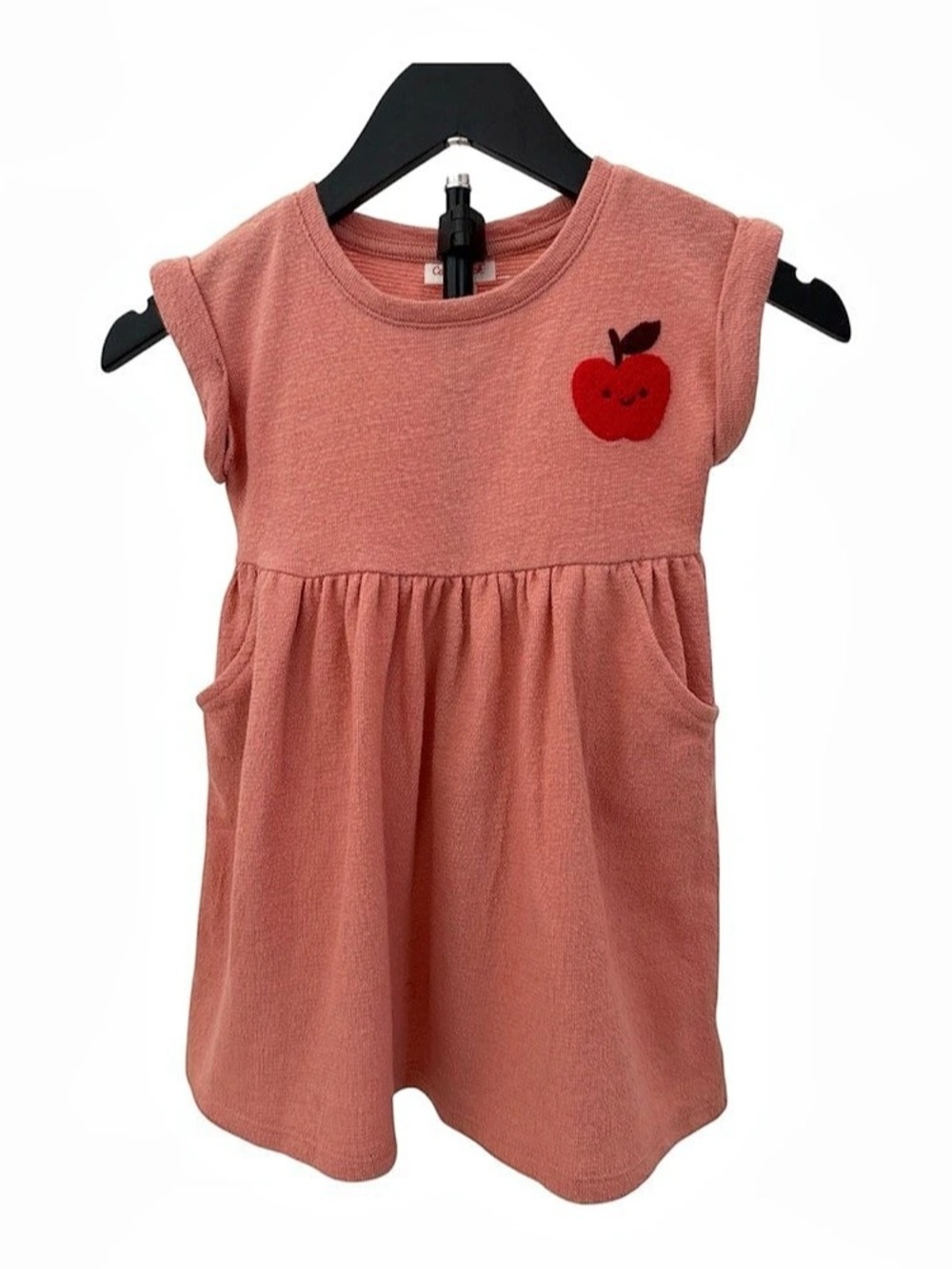 Cat & Jack Toddler Girls Apple Patch Dress Pink 4T